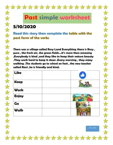 Simple past worksheet