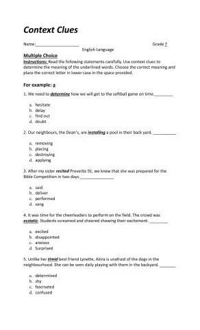 Context Clues