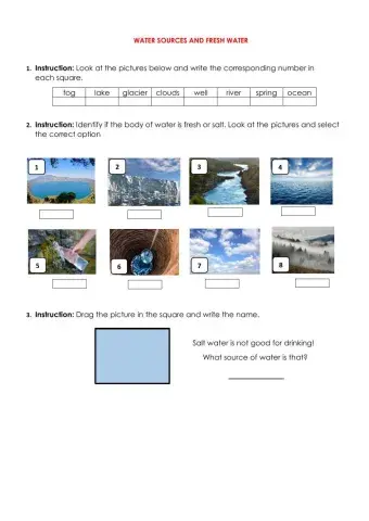 Water sources and fresh water