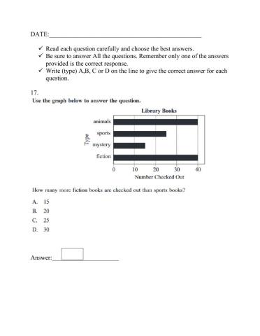 Grade 4 Math Assessment