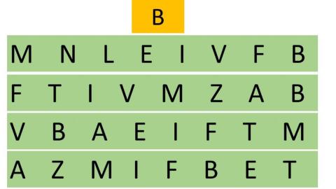 Trova la lettera B
