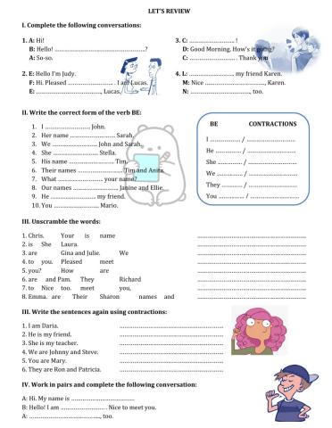 Greetings & Verb TO BE