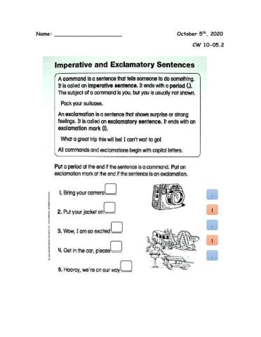 Imperative and Exclamatory Sentences
