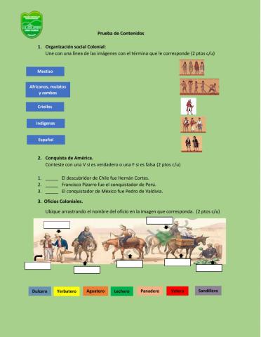 Prueba N° 1.  5° básico