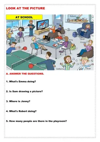 Look, answer and write