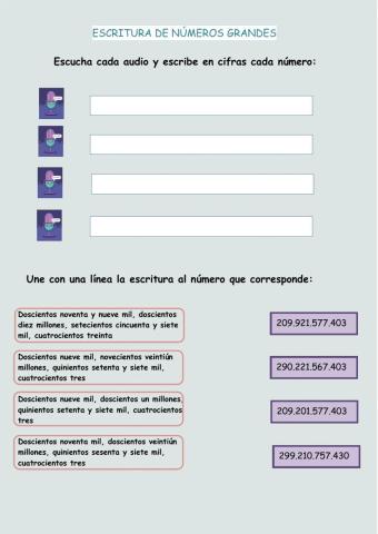 Escritura de números grandes