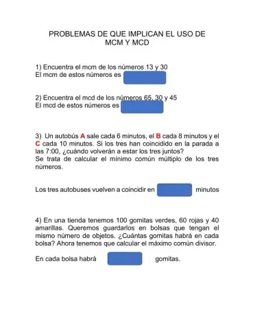 Problemas mcm,mcd