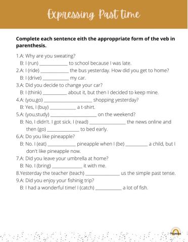 Expressing Past Time