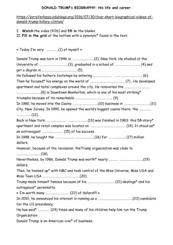 Donald Trump's biography