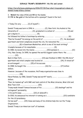 Donald Trump's biography