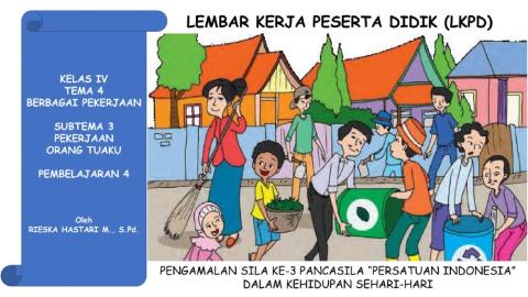 LKPD Tematik PPKn, Bahasa Indonesia