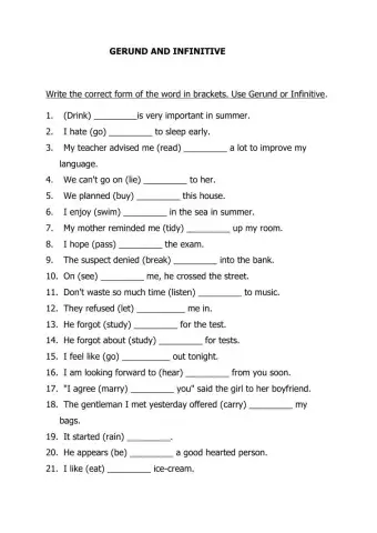 Gerund or Infinitive