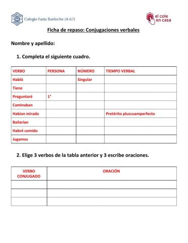 Conjugaciones verbales