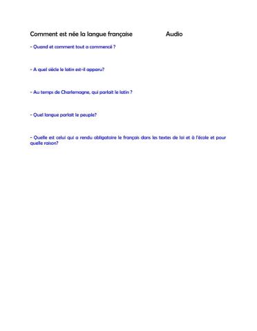 Comment est née la langue française