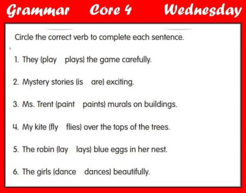 Grammar - Subject-Verb Agreement A