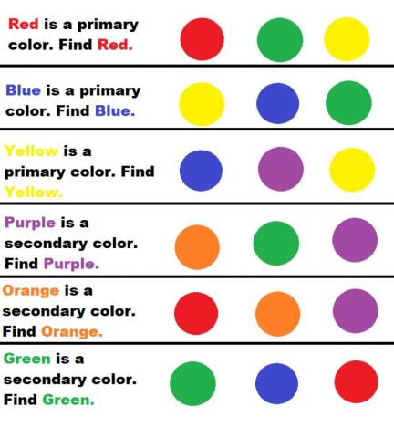 Primary and Secondary Color Select