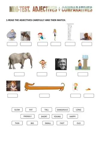 Test adjectives+comparatives