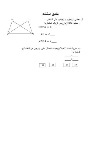 تطابق المثلثات