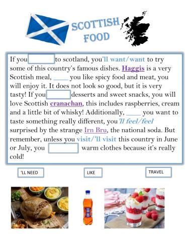 Scottish Food- Conditional I