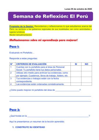 Semana de relfexión