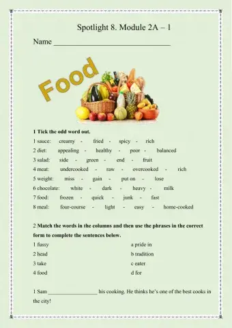 Spotlight 8, Module 2A