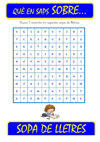 Que saps sobre...Sopa de lletres-Esports