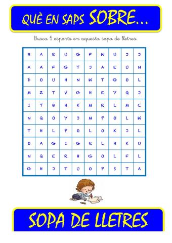 Que saps sobre...Sopa de lletres-Esports 02