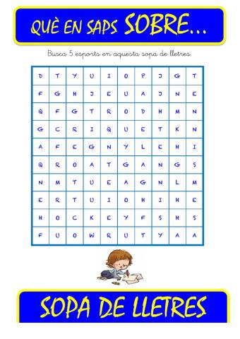 Que saps sobre...Sopa de lletres-Esports 05