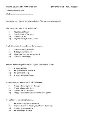 Sequencing 3 little pigs