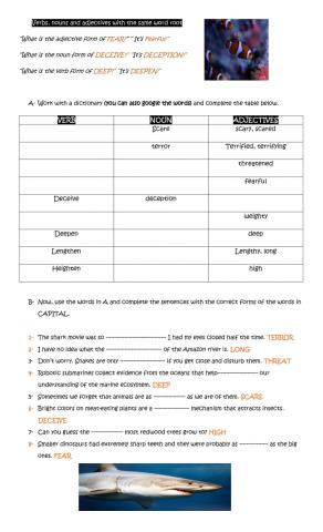 Word Building: nouns, verbs and adjective