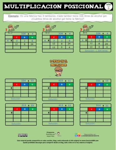 Multiplicación posicional ABN 03