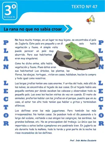 Texto nº 47 la rana que no sabia croar