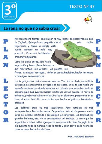 Texto nº 47 la rana que no sabia croar