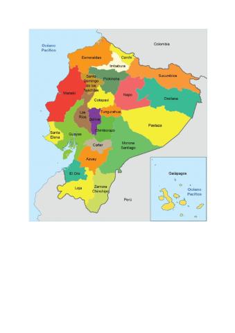 Provincias y capitales del Ecuador