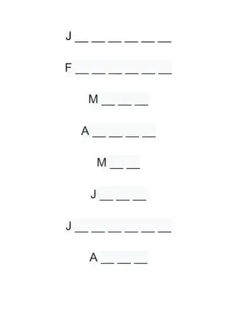 Les mois de l'année