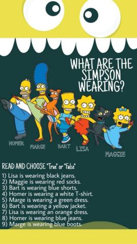 What are the Simpson wearing?