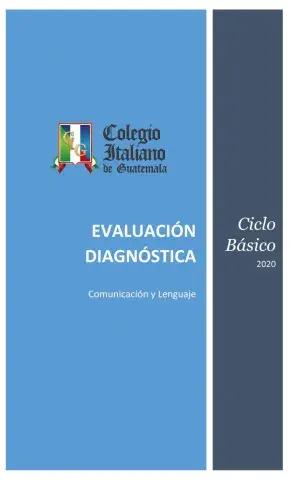 EVALUACIÓN DIAGNÓSTICA COMUNICACIÓN Y LENGUAJE BÁSICOS