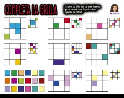 Completa las figuras
