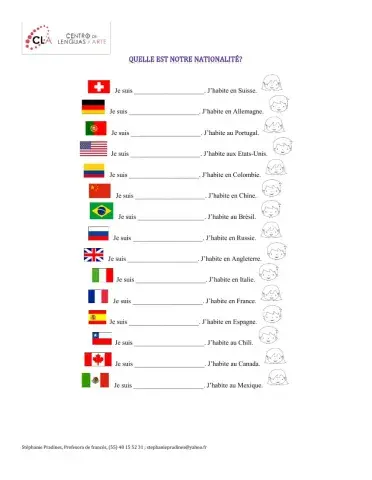 Fransızca hafta sonu ödevi   10 ekim