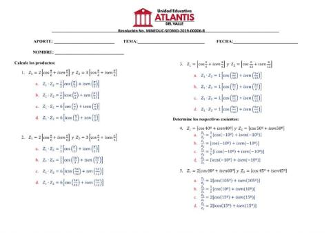 Operaciones con Z en forma polar