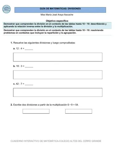 Guia de divisiones