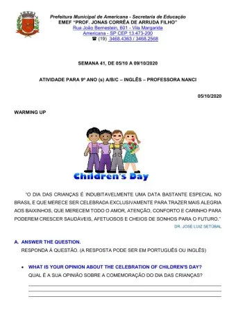 Children's Day - 9 ANO