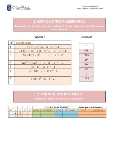 Expresiones Algebraicas