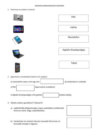 Modern kommunikációs eszközök1