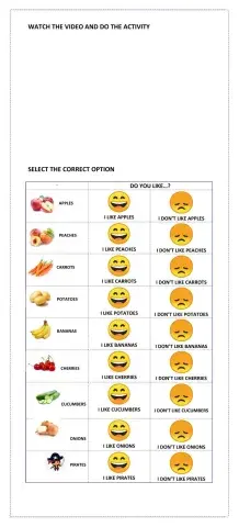 I like... I don't like...