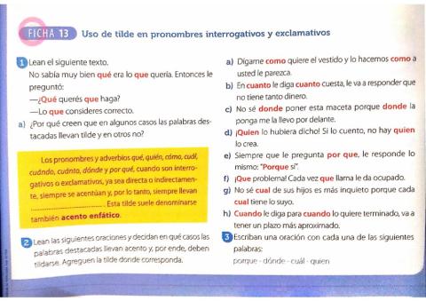 Pronombres interrogativos y exclamativos: acentuación