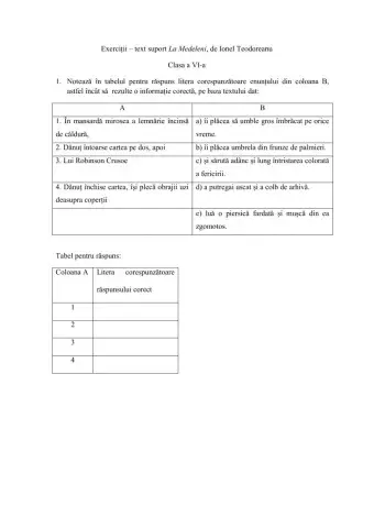 Înțelegerea textului epic