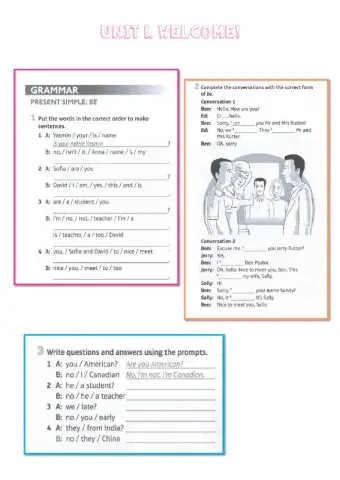 Unit 1 - Welcome