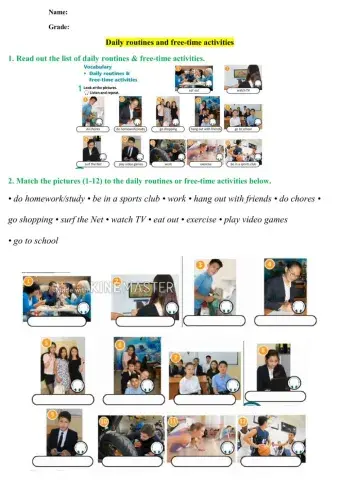 Daily routines and free-time activities