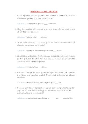 Problemas Aritméticos N1